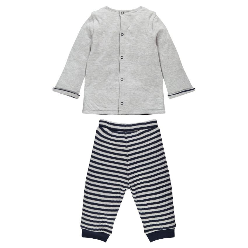 Ensemble tee-shirt réversible et pantalon rayé 