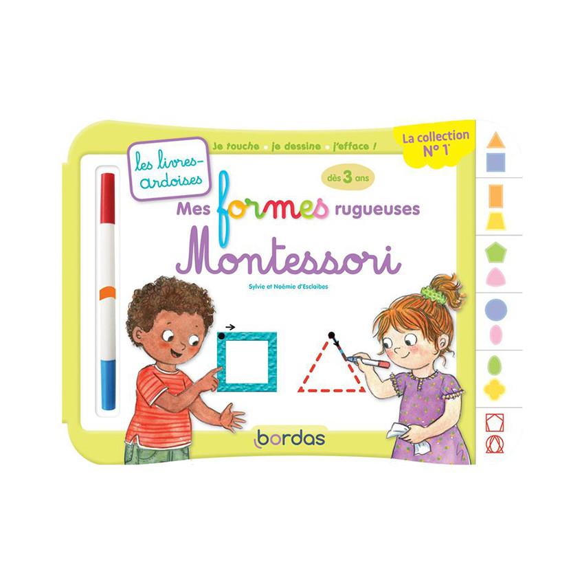Livre-ardoise Mes formes rugueuses Montessori 