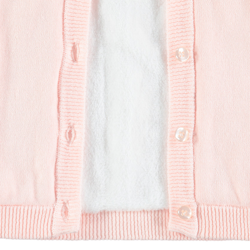 Gilet à capuche en tricot doublé sherpa 