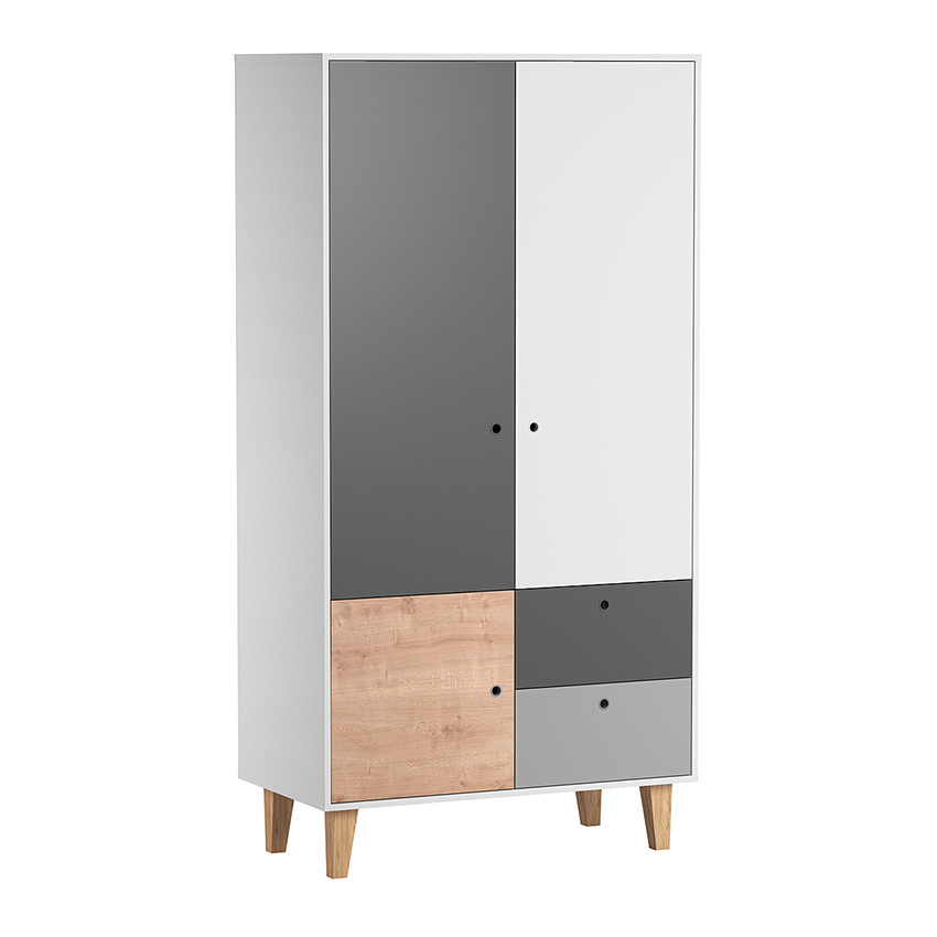 Armoire 2 portes Concept - Chêne 