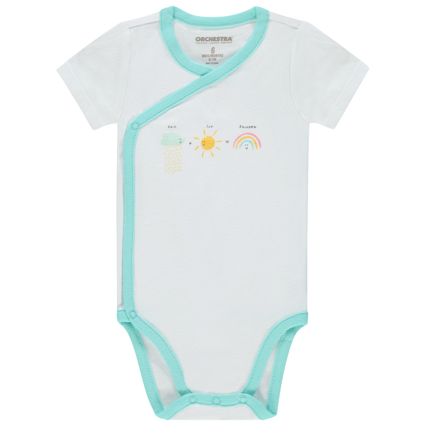Lot de 7 bodies manches courtes en coton à imprimés colorés 