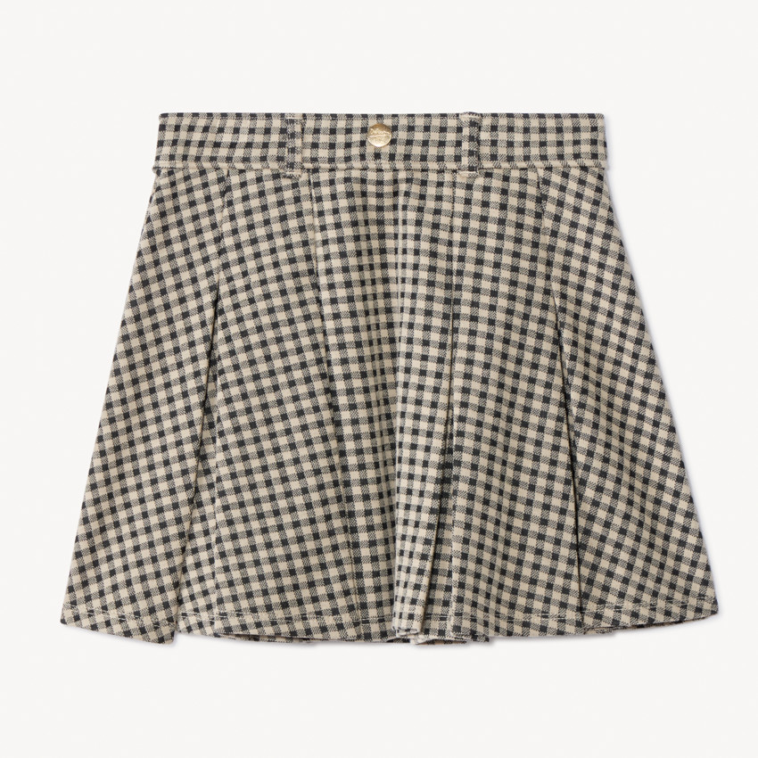 Jupe courte milano à carreaux vichy fille