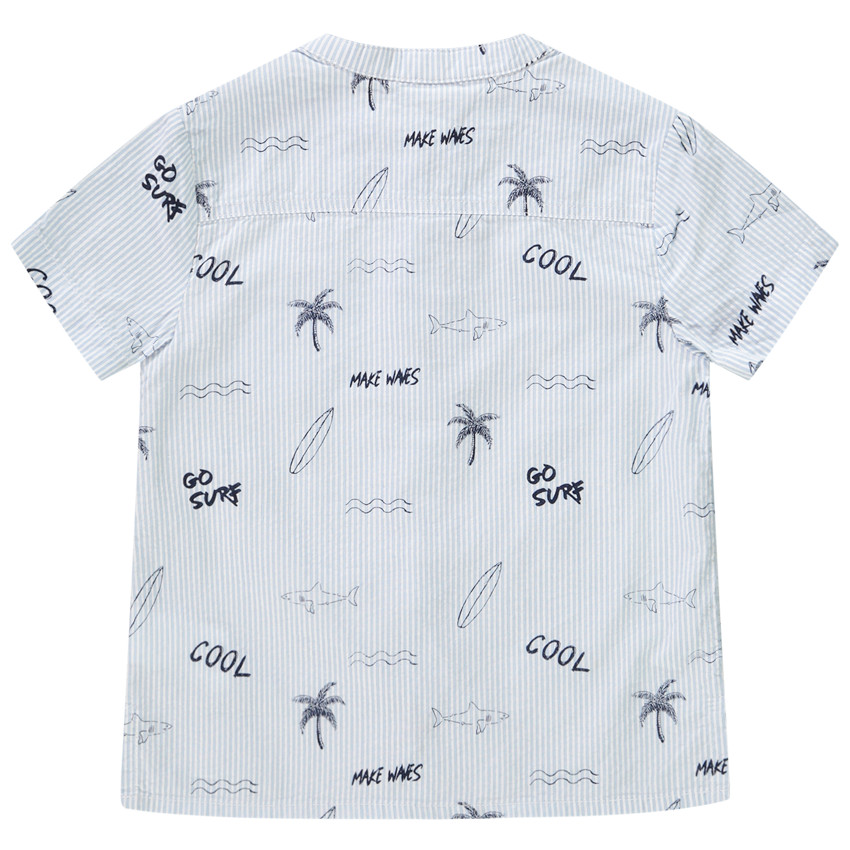 Chemise manches courtes rayée et imprimée pour garçon 