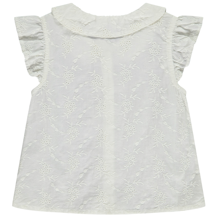 Chemisier en broderie anglaise pour bébé fille 