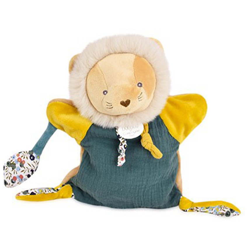 Doudou Marionnette Lion 25cm Boh'Aime