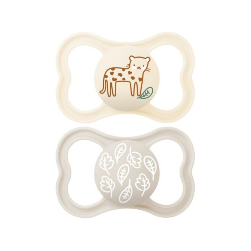 Lot de 2 sucettes silicone Suprême 6M+ (modèle aléatoire) 