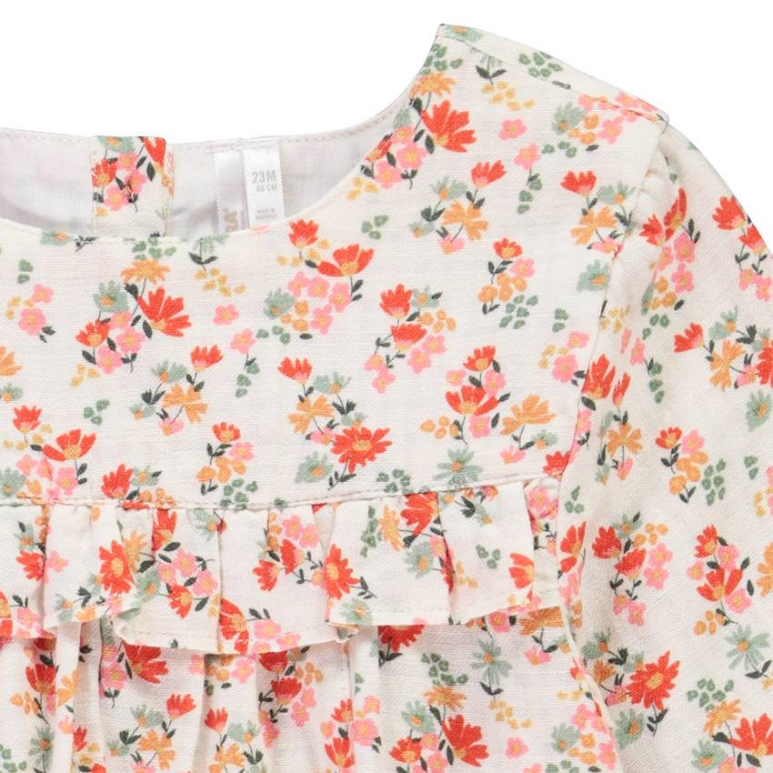 Tunique manches longues imprimé fantaisie pour bébé fille 