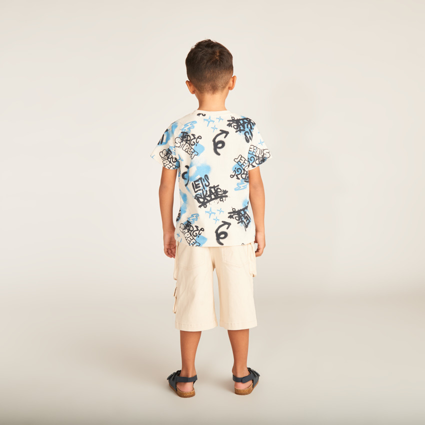 Bermuda style cargo en twill pour garçon 