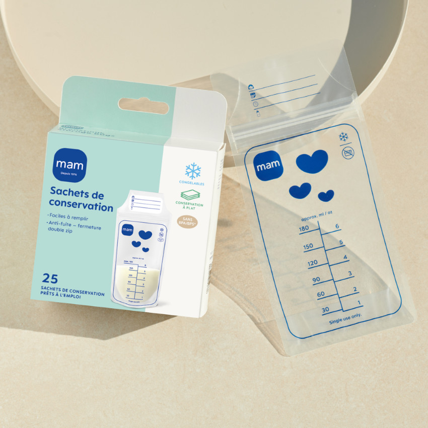 25 sachets de conservation - 180 ml - Transparent (Mam) - Image 2