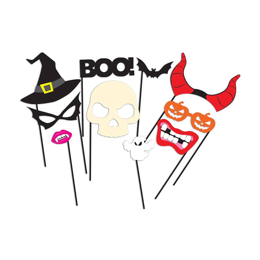 Kit de 10 accessoires de photobooth Halloween 