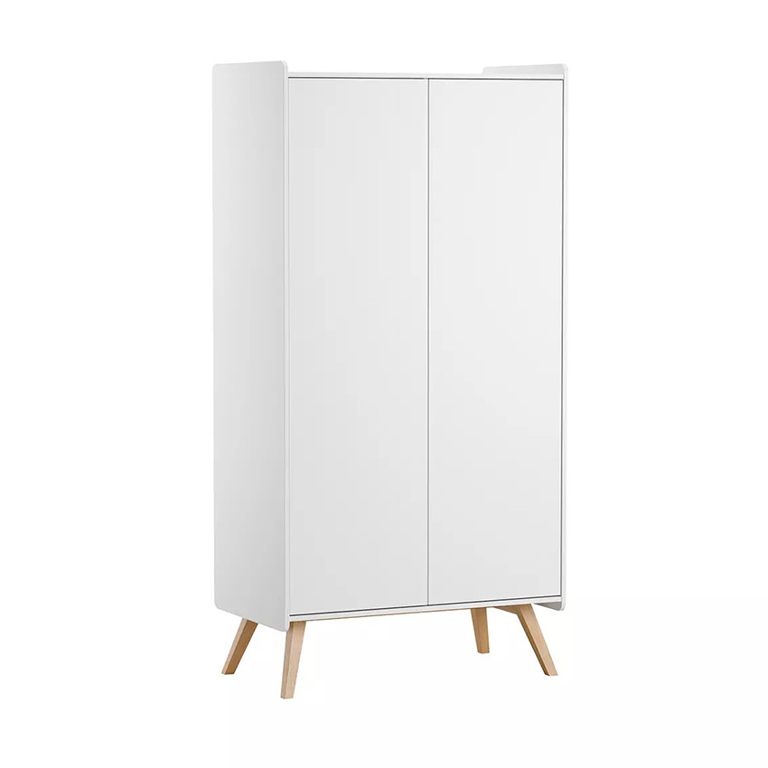 Armoire à 2 portes Vintage blanc/chêne 