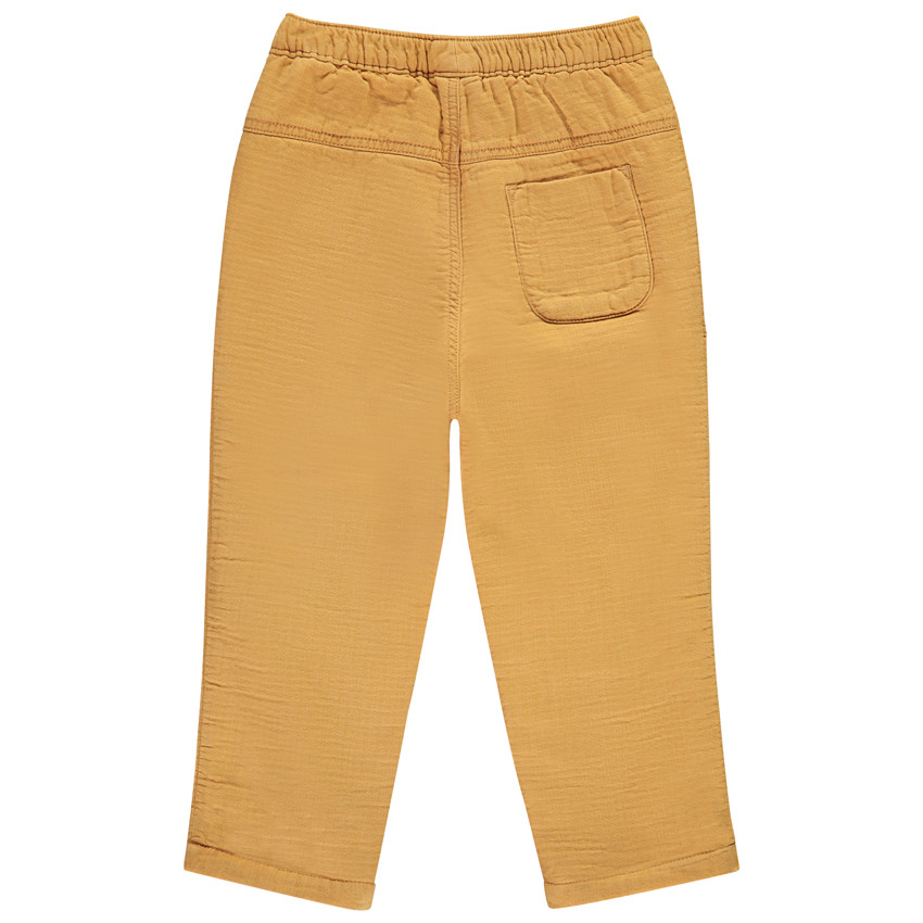 Pantalon uni en toile doublée pour bébé garçon 