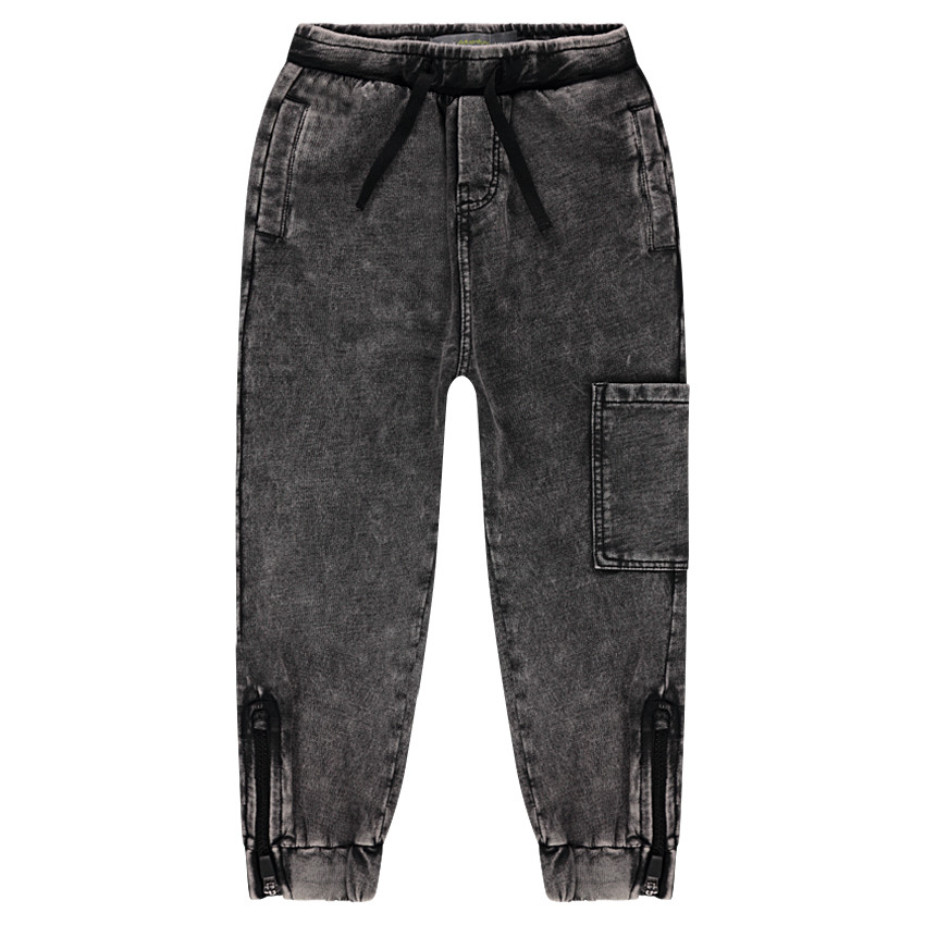 Pantalon de jogging en molleton léger effet surteint à poches 