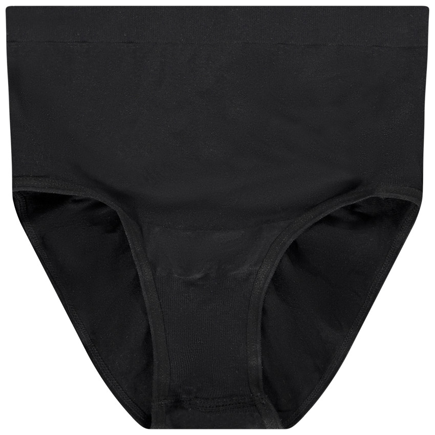 culotte de grossesse taille haute sans coutures en microfibre - noir