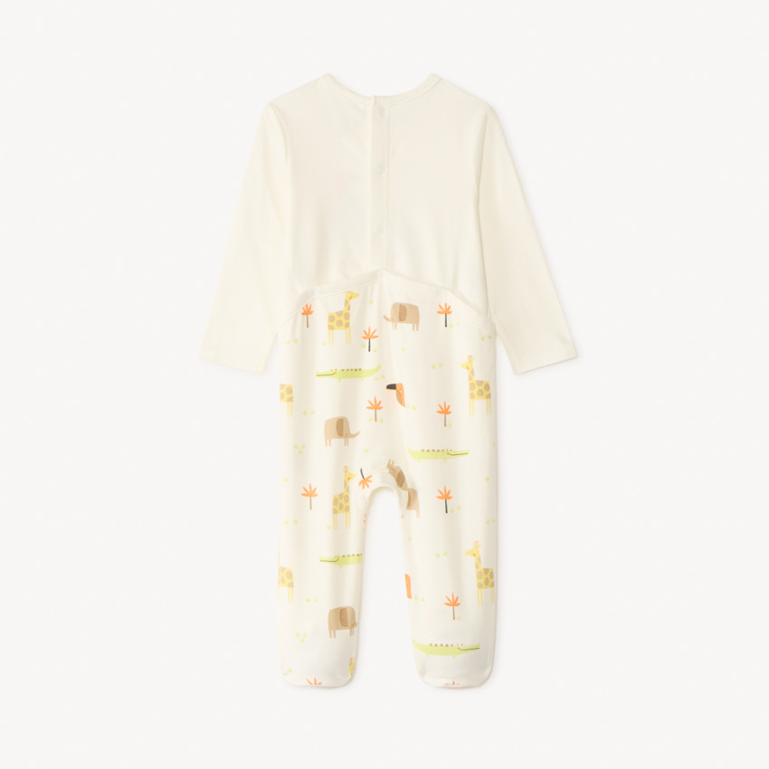 Dors-bien manches longue en jersey print animaux de la savane pour bébé garçon 