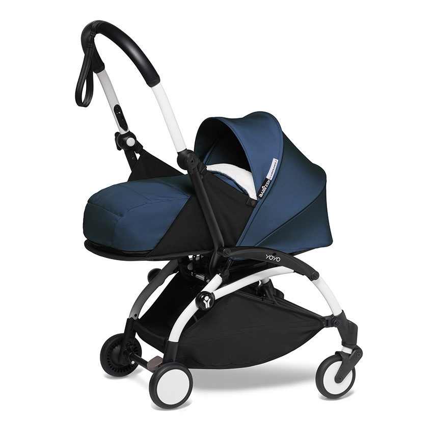 Poussette complète YOYO² nouveau pack 0+ et 6+ châssis blanc - Bleu Air France 