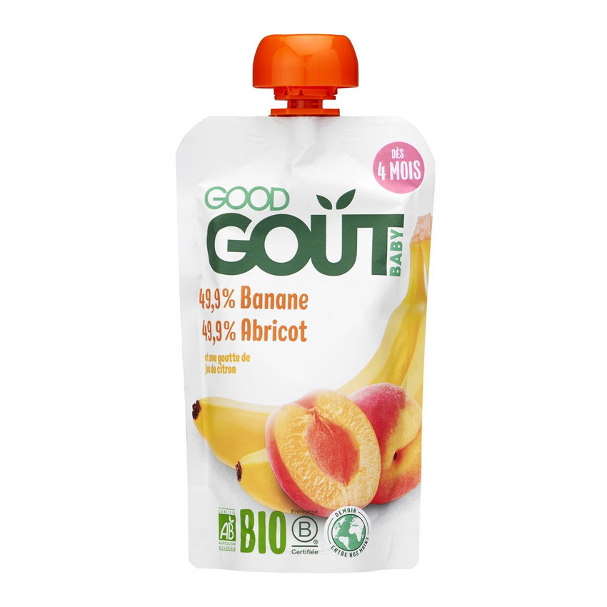 Compote banane abricot bio - 120g 
