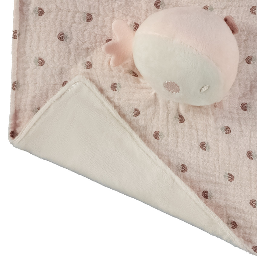 Doudou mouchoir oiseau pour bébé fille 