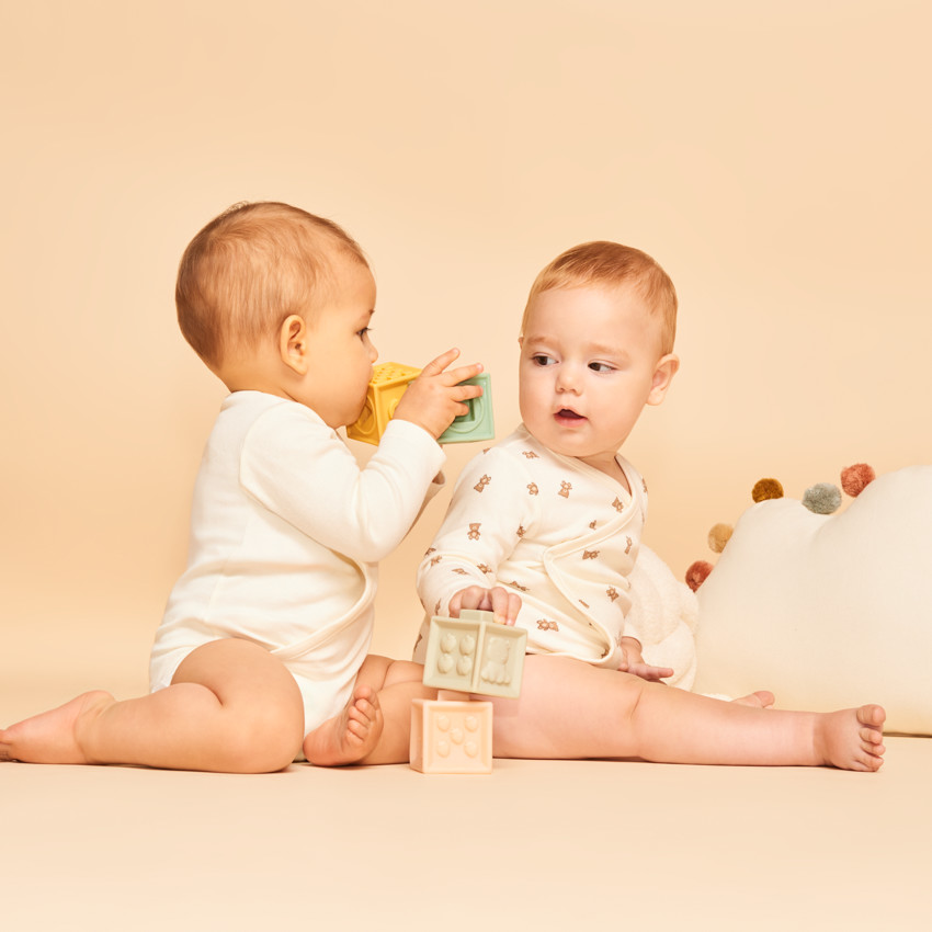 Lot de 2 bodies fantaisie ourson pour bébé  