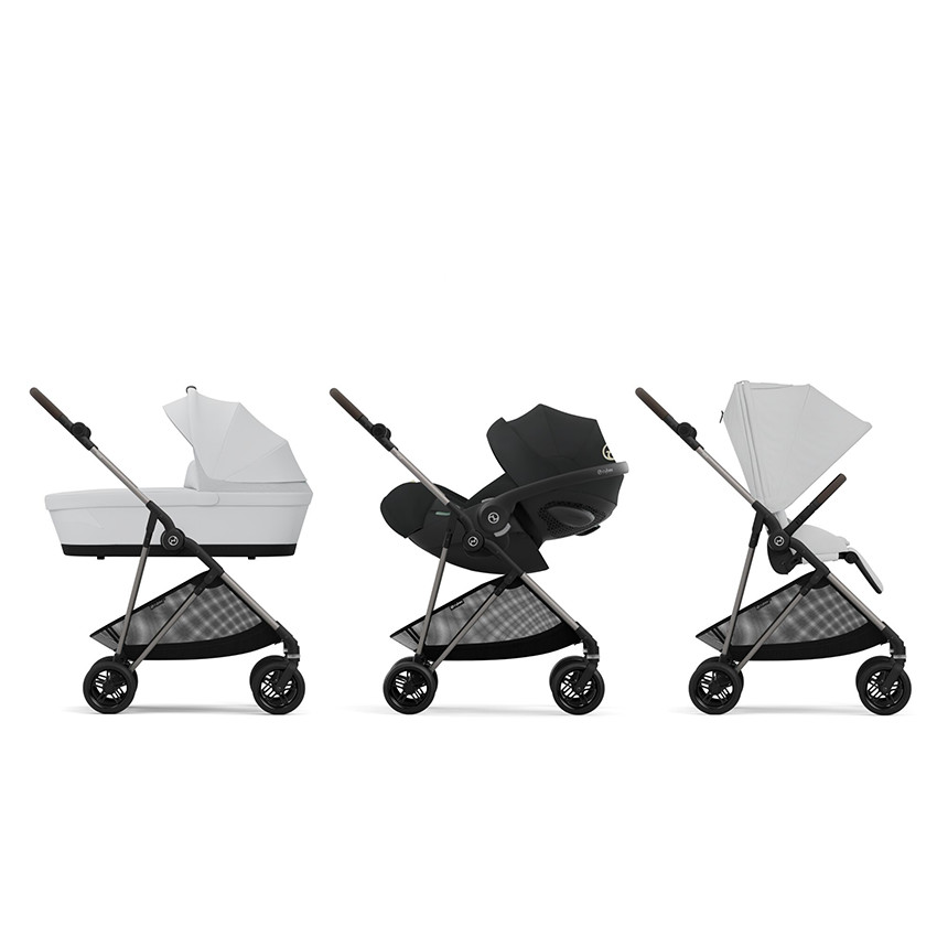 Poussette compacte légère Melio 4 taupe/fog grey 