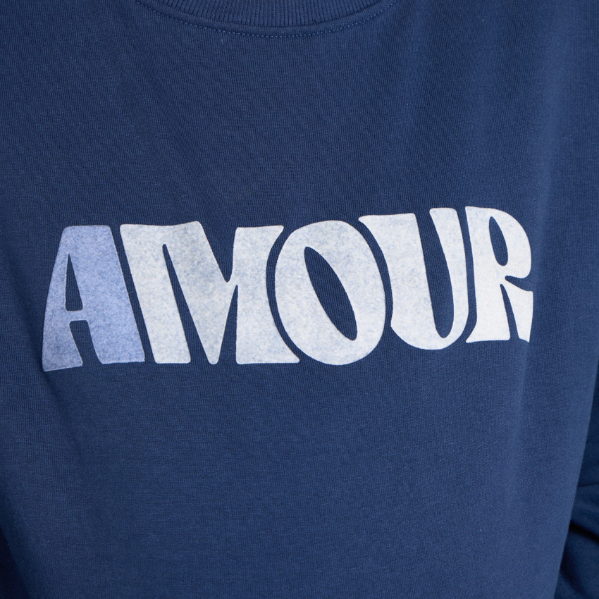 Sweat en molleton printé Amour pour femme  