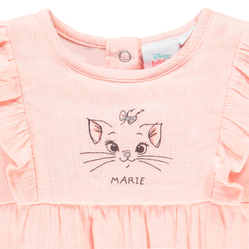 Body manches longues rose print Marie Aristochats Disney pour bébé fille 