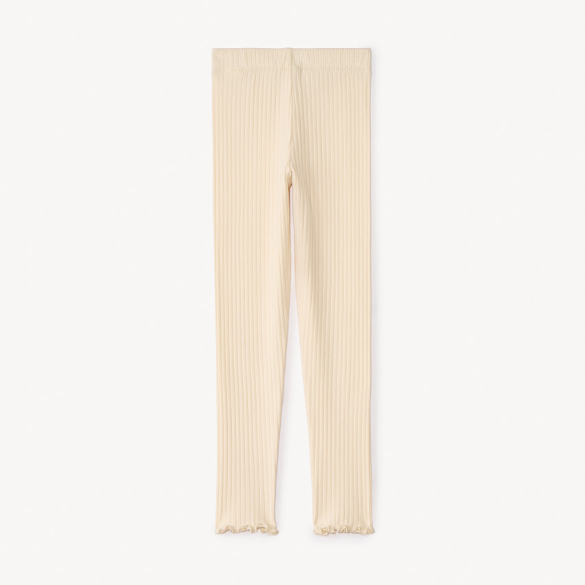 Legging côtelé uni à nœud pour fille 