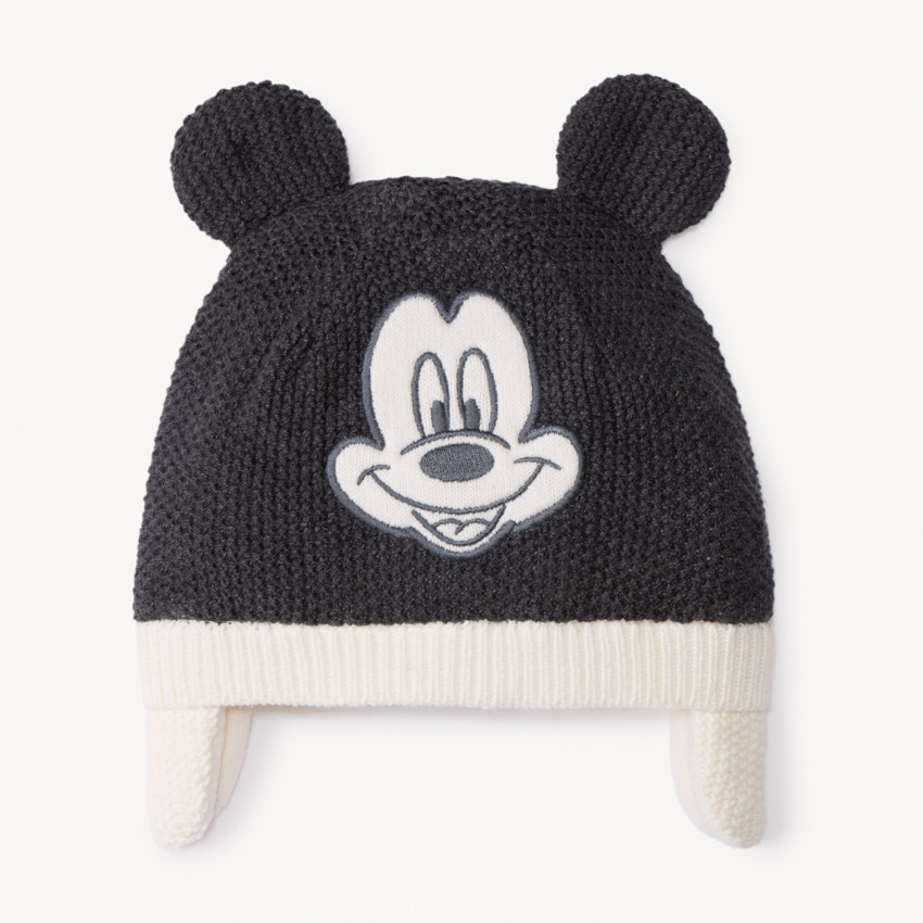 Bonnet ludique Mickey Disney en tricot pour bébé garçon