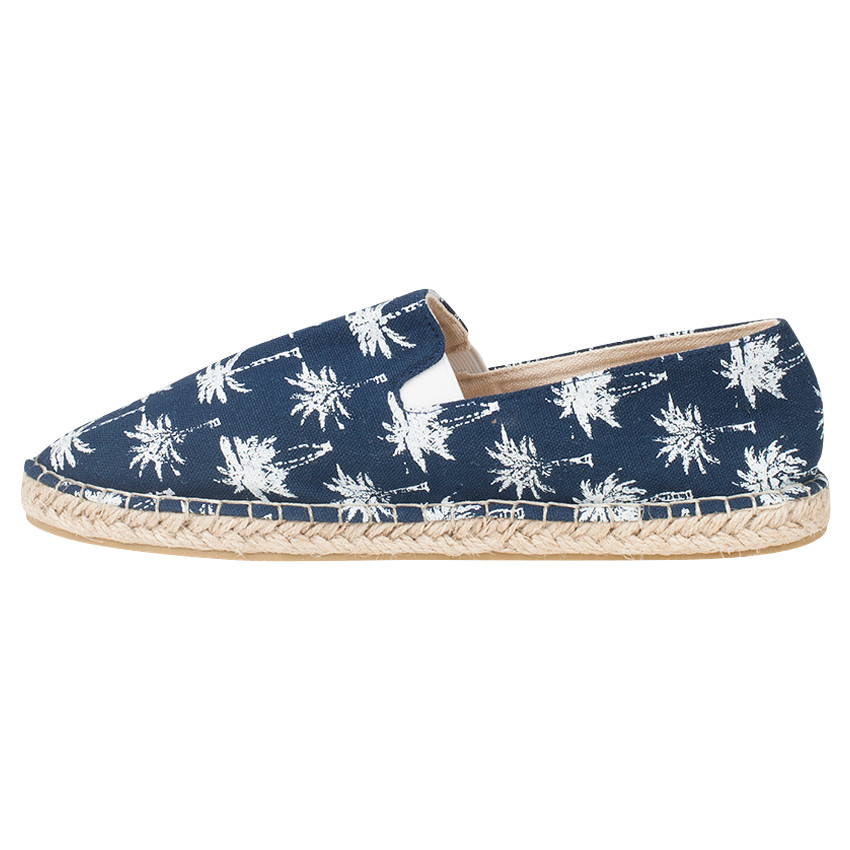 Espadrilles en toile imprimées palmiers all-over 