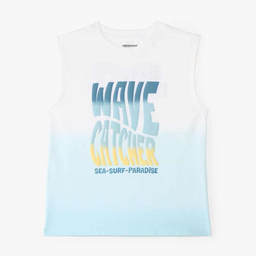 Débardeur en maille print fantaisie en relief pour garçon