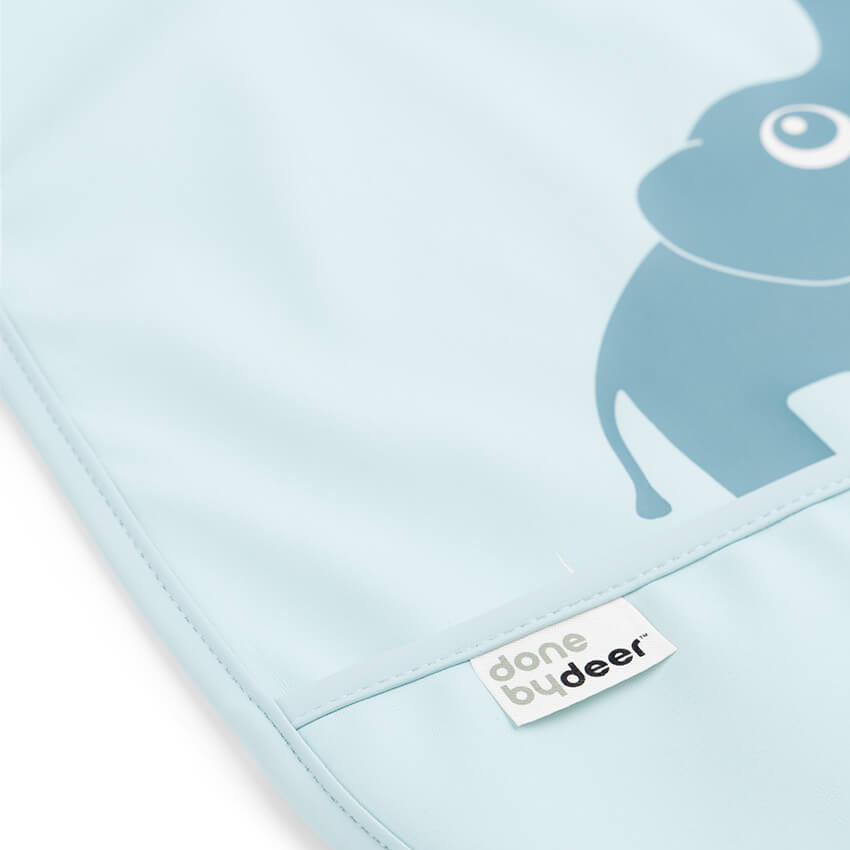 Lot de 2 bavoirs avec velcro - Elphée bleu 