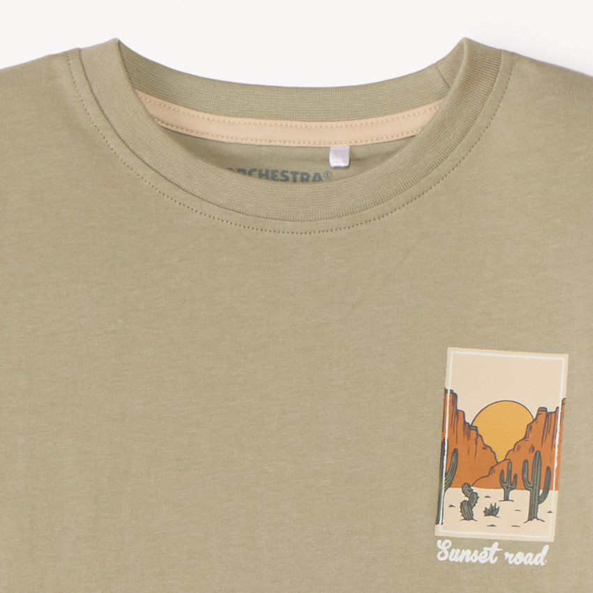 T-shirt manches courtes print désert au dos pour garçon 