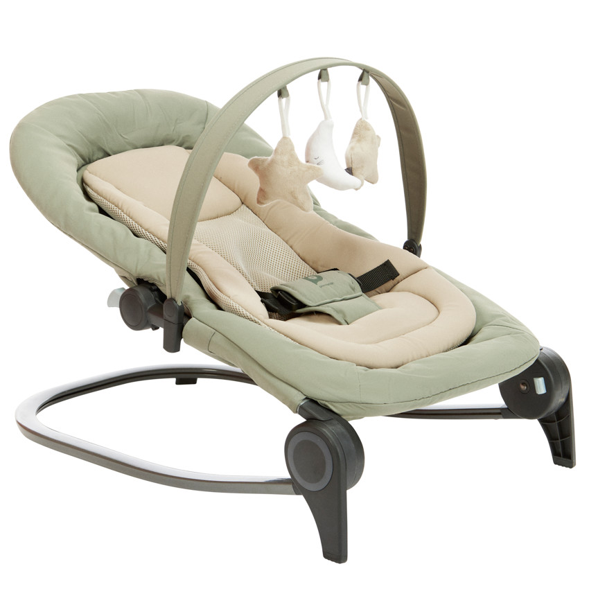 Transat Évolutif Plastimyr Rose Mignon - Siège Bébé 2 Positions Avec Musique, Vibrations Et Harnais 3 Points