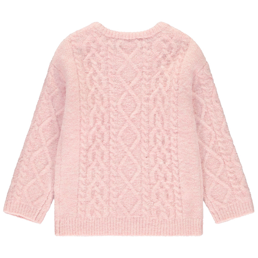  Pull manches longues effet torsadé pour bébé fille  