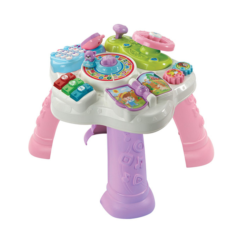 Table d'activités bilingue - Rose  