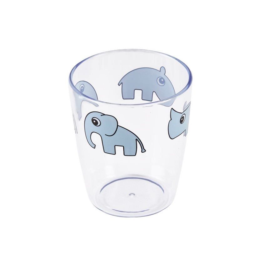 Verre en acrylique motif éléphants Yummy - Transparent  
