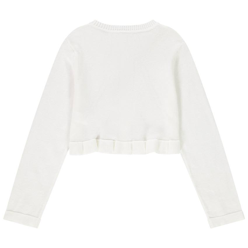 Gilet en tricot ajouré pour fille 