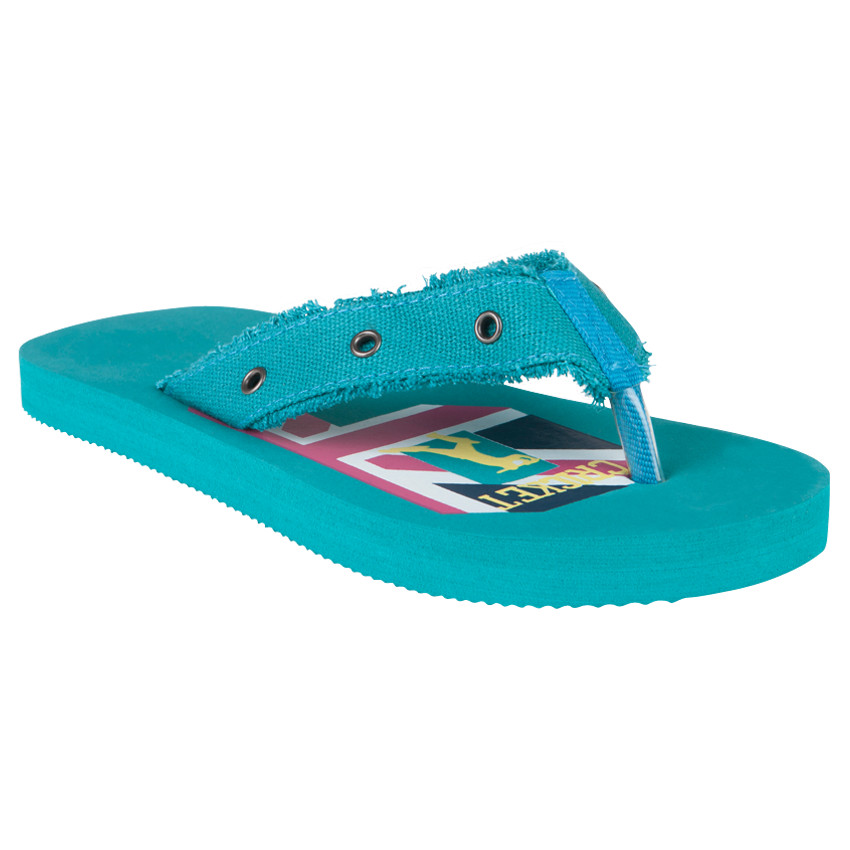 Tongs avec oeillets fantaisie et print 