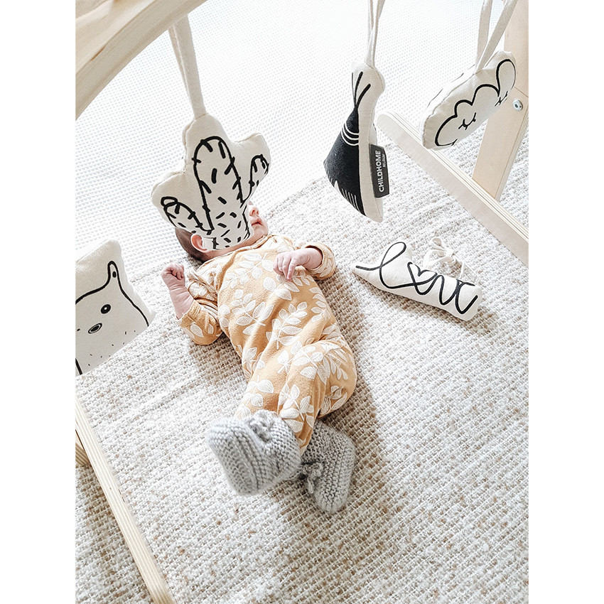 Set de 5 jouets à accrocher compatible Tipi Play Gym - 5 motifs - Blanc (Childhome) - Image 2