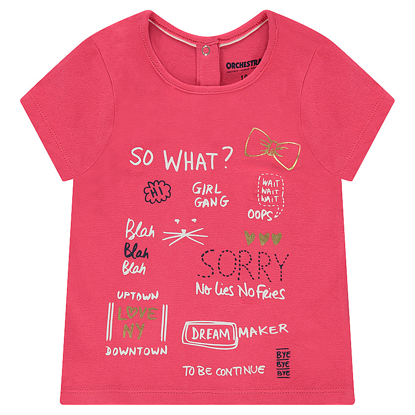 Tee-shirt en coton organique avec print fantaisie 