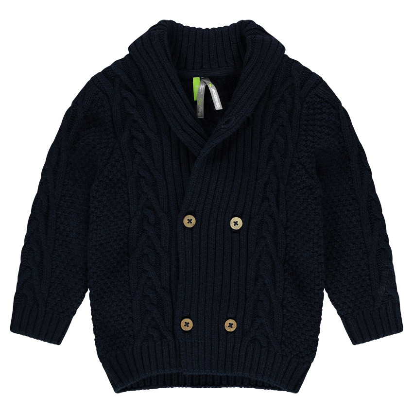 Gilet en tricot col châle 