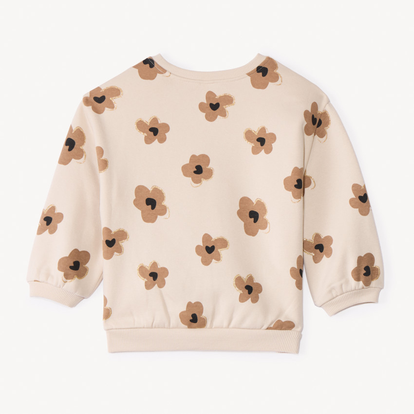 Sweat molleton oversize imprimé pour bébé fille 