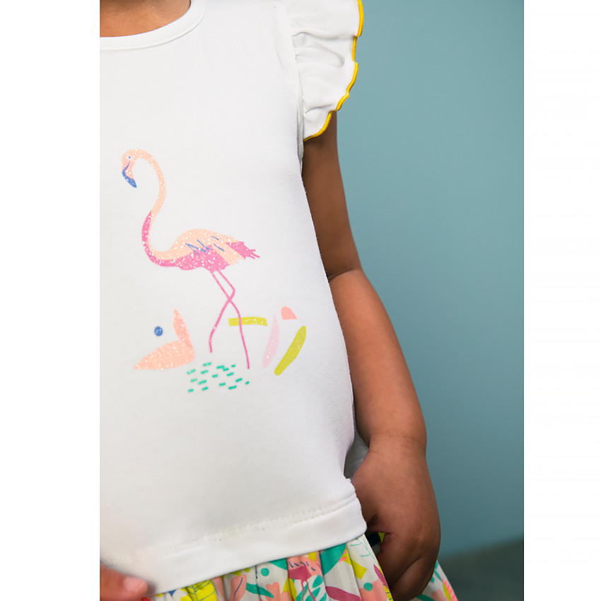 Robe 2 en 1 imprimé tropical pour bébé fille 