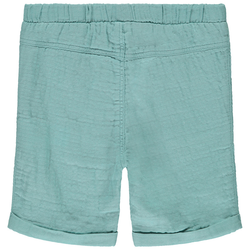 Bermuda en double gaze unie pour bébé garçon 