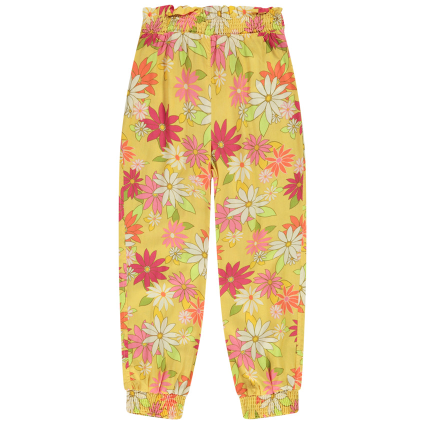 Pantalon fluide imprimé floral à nouer pour fille 