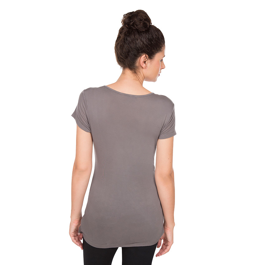 Tee-shirt manches courtes de grossesse avec lettrage brodé 