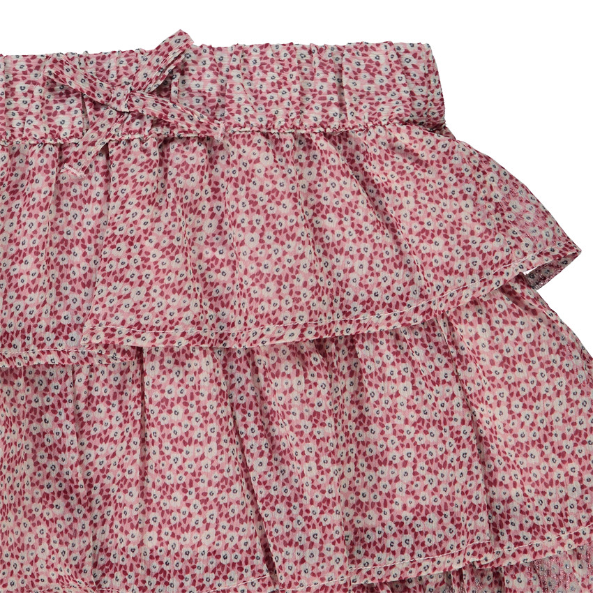 Jupe courte volantée imprimé fantaisie pour fille 