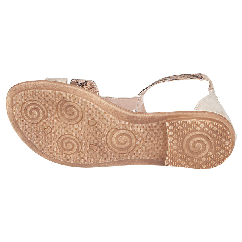 Nu-pieds dorés et imprimés croco avec zip du 36 au 38 