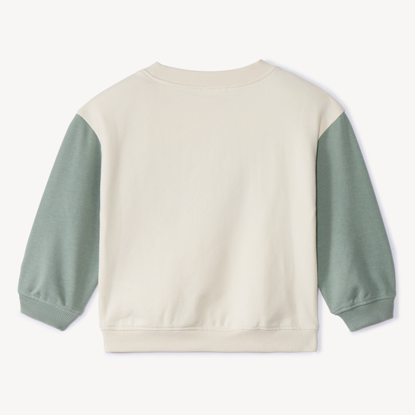 Sweat molleton oversize bicolore motif scooter pour bébé garçon 