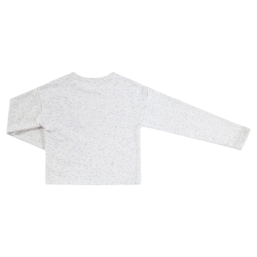 Junior - Sweat en molleton effet neps avec inscription effet caviar 